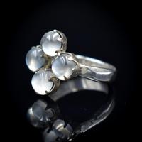 Antique Moonstone Sterling Silver Cluster Conversion Ring (4 of 9) Antique Moonstone Sterling Silver Cluster Conversion Ring (4 of 9)