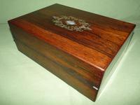 Inlaid Rosewood Writing Box - Extended Office Section c.1870 (8 of 16) Inlaid Rosewood Writing Box - Extended Office Section c.1870 (8 of 16)
