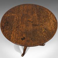 Antique Circular Table, English, Oak, Folding, Side, Occasional, Georgian, 1780 (9 of 9) Antique Circular Table, English, Oak, Folding, Side, Occasional, Georgian, 1780 (9 of 9)