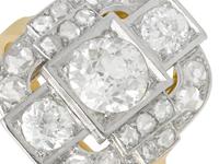2.65ct Diamond & 18ct Yellow Gold, Platinum Set Dress Ring - French c.1925 (3 of 9) 2.65ct Diamond & 18ct Yellow Gold, Platinum Set Dress Ring - French c.1925 (3 of 9)