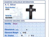Black Onyx, Diamond, Yellow Gold Cross Pendant (7 of 9) Black Onyx, Diamond, Yellow Gold Cross Pendant (7 of 9)