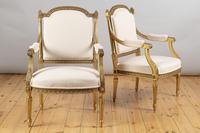 Pair of Large 19th Century Louis XV1 Style French Gilt Armchairs (4 of 10) Pair of Large 19th Century Louis XV1 Style French Gilt Armchairs (4 of 10)