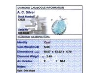 5.08ct Opal & 2.49ct Diamond, Platinum Dress Ring c.1950 (6 of 9) 5.08ct Opal & 2.49ct Diamond, Platinum Dress Ring c.1950 (6 of 9)