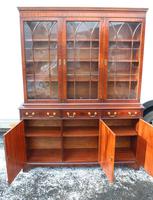 1960s 3 Door Mahogany Bookcase with Glazed Top (5 of 5) 1960s 3 Door Mahogany Bookcase with Glazed Top (5 of 5)