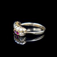 Antique REGARD and Pearl Acrostic Multi Gemstone 9ct Gold Ring Band (7 of 10) Antique REGARD and Pearl Acrostic Multi Gemstone 9ct Gold Ring Band (7 of 10)