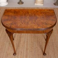 Writing Card Table Burl Walnut Circular Folding Desk (10 of 12) Writing Card Table Burl Walnut Circular Folding Desk (10 of 12)