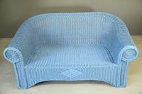 Blue Wicker Sofa (4 of 10) Blue Wicker Sofa (4 of 10)