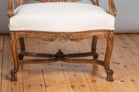 Pair of Large French Walnut & Parcel-Gilt Armchairs (5 of 10) Pair of Large French Walnut & Parcel-Gilt Armchairs (5 of 10)