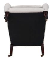 Victorian mahogany 19th Century wing back armchair c.1880 Victorian mahogany 19th Century wing back armchair c.1880