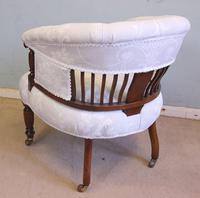 Antique Late Victorian Walnut Tub Chair (9 of 9) Antique Late Victorian Walnut Tub Chair (9 of 9)