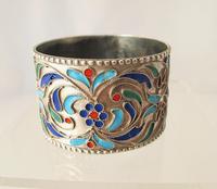 Pretty Imperial Russian Silver & Cloisonné Napkin Ring Moscow c.1890 (4 of 6) Pretty Imperial Russian Silver & Cloisonné Napkin Ring Moscow c.1890 (4 of 6)