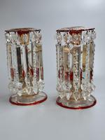 Magnificent Pair of Mid 19th Century Candle Lustres 'Possibly Baccarat' Gilded & Ruby Decoration (3 of 18) Magnificent Pair of Mid 19th Century Candle Lustres 'Possibly Baccarat' Gilded & Ruby Decoration (3 of 18)