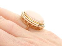 13.98ct Coral & 14ct Yellow Gold Dress Ring - Vintage c.1960 (3 of 9) 13.98ct Coral & 14ct Yellow Gold Dress Ring - Vintage c.1960 (3 of 9)