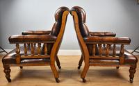 Pair of Victorian Hand Dyed Leather Library Chairs (10 of 13) Pair of Victorian Hand Dyed Leather Library Chairs (10 of 13)