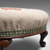 Small Antique Footstool, English, Walnut, Needlepoint Tapestry, Early Victorian (11 of 12) Small Antique Footstool, English, Walnut, Needlepoint Tapestry, Early Victorian (11 of 12)