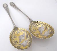 Fab Victorian fruit spoons, amazing songbird decoration Thomas Prime & Son London c.1880 (7 of 7) Fab Victorian fruit spoons, amazing songbird decoration Thomas Prime & Son London c.1880 (7 of 7)
