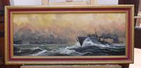 Oil on Board Battle on the Ocean Wave Listed Artist Dion Pears (12 of 12) Oil on Board Battle on the Ocean Wave Listed Artist Dion Pears (12 of 12)
