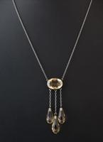 Antique Citrine Drop Necklace, Art Nouveau (9 of 11) Antique Citrine Drop Necklace, Art Nouveau (9 of 11)