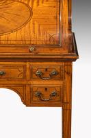 Edwardian Period Satinwood & Mahogany Ladies Cylinder Desk Bureau (4 of 6) Edwardian Period Satinwood & Mahogany Ladies Cylinder Desk Bureau (4 of 6)