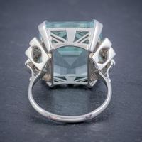 Art Deco Aquamarine Diamond Ring Platinum 25ct Emerald Cut Aqua c 1930 (2 of 5) Art Deco Aquamarine Diamond Ring Platinum 25ct Emerald Cut Aqua c 1930 (2 of 5)