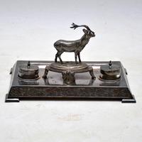 Antique Silver Plate Stag Inkwell Stand by James Deakin (7 of 8) Antique Silver Plate Stag Inkwell Stand by James Deakin (7 of 8)