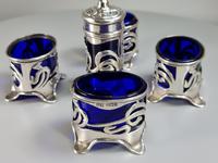 Stunning Levi & Salaman HM Silver Art Nouveau 5 x Piece Cruet c.1902 (2 of 10) Stunning Levi & Salaman HM Silver Art Nouveau 5 x Piece Cruet c.1902 (2 of 10)