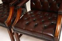 Pair of Antique Deep Buttoned Leather Library Armchairs (6 of 12) Pair of Antique Deep Buttoned Leather Library Armchairs (6 of 12)