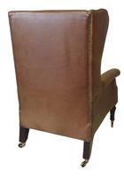 19th Century Pair of Wingback Leather Armchairs (4 of 6) 19th Century Pair of Wingback Leather Armchairs (4 of 6)