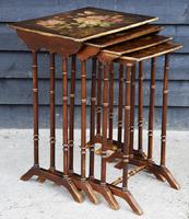 Beautiful Victorian Hand Painted Quartetto of Tables / Nest of Tables c.1900 (2 of 8) Beautiful Victorian Hand Painted Quartetto of Tables / Nest of Tables c.1900 (2 of 8)