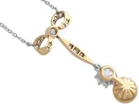 Pearl & 1.50ct Diamond, 14ct Yellow Gold Necklace - Antique c.1910 (5 of 9) Pearl & 1.50ct Diamond, 14ct Yellow Gold Necklace - Antique c.1910 (5 of 9)