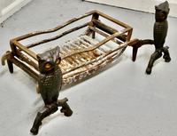 Quirky Model Owl Iron Andirons with Grate (3 of 7) Quirky Model Owl Iron Andirons with Grate (3 of 7)