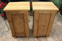 Fabulous! Pair of Old Stripped Pine Bedside Cabinets / Cupboards - We Deliver! (9 of 9) Fabulous! Pair of Old Stripped Pine Bedside Cabinets / Cupboards - We Deliver! (9 of 9)