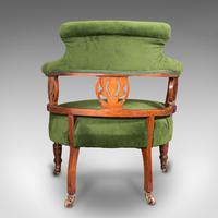 Antique Tub Chair, English, Velvet, Mahogany, Elbow, Seat, Edwardian c.1910 (6 of 12) Antique Tub Chair, English, Velvet, Mahogany, Elbow, Seat, Edwardian c.1910 (6 of 12)