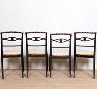 4 Regency Ebonised Dining Chairs Trafalgar (2 of 12) 4 Regency Ebonised Dining Chairs Trafalgar (2 of 12)