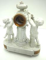 French Empire Figural Mantel Clock – Bisque Porcelain Cherub Verge Mantle Clock c.1800 (12 of 13) French Empire Figural Mantel Clock – Bisque Porcelain Cherub Verge Mantle Clock c.1800 (12 of 13)
