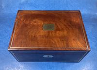Georgian Brass Inlaid Mahogany Jewellery Box. (2 of 20) Georgian Brass Inlaid Mahogany Jewellery Box. (2 of 20)
