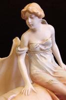 Antique Art Nouveau Centre Piece of Maiden on Shell (2 of 9) Antique Art Nouveau Centre Piece of Maiden on Shell (2 of 9)
