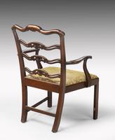 Substantial Early 20th Century Chippendale Style Ladderback Elbow Chair (3 of 8) Substantial Early 20th Century Chippendale Style Ladderback Elbow Chair (3 of 8)