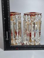 Magnificent Pair of Mid 19th Century Candle Lustres 'Possibly Baccarat' Gilded & Ruby Decoration (4 of 18) Magnificent Pair of Mid 19th Century Candle Lustres 'Possibly Baccarat' Gilded & Ruby Decoration (4 of 18)