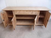 Art Nouveau Antique Pine 4 Door Dresser Base / TV Stand to wax / paint (9 of 9) Art Nouveau Antique Pine 4 Door Dresser Base / TV Stand to wax / paint (9 of 9)