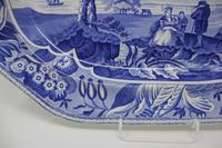 Antique Blue & White Pearlware Parkland Scenery Platter (7 of 12) Antique Blue & White Pearlware Parkland Scenery Platter (7 of 12)