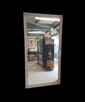 Huge French Floor Standing Carved Wood Framed Mirror