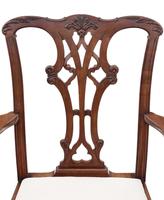 Set of 8 (6+2) mahogany dining chairs Georgian revival C1910 (8 of 11) Set of 8 (6+2) mahogany dining chairs Georgian revival C1910 (8 of 11)