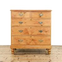 Antique Late Victorian Pine Chest of Drawers