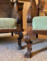 19th Century Antique Mahogany Upholstered 3 Piece Bergere Sofa Suite Armchairs Settee (15 of 15) 19th Century Antique Mahogany Upholstered 3 Piece Bergere Sofa Suite Armchairs Settee (15 of 15)