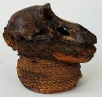 African Tribal Rattle, Mounted with a Monkey's Skull (2 of 2) African Tribal Rattle, Mounted with a Monkey's Skull (2 of 2)