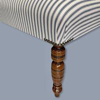 Buttoned Ticking Low Footstool (2 of 8) Buttoned Ticking Low Footstool (2 of 8)