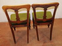 1910's Pair of Occasional Mahogany Chairs in Green (2 of 3) 1910's Pair of Occasional Mahogany Chairs in Green (2 of 3)