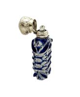 Antique Silver & Blue Overlay Cut Glass Perfume / Scent Bottle c1890 (9 of 9) Antique Silver & Blue Overlay Cut Glass Perfume / Scent Bottle c1890 (9 of 9)