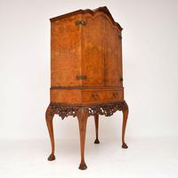 Antique Queen Anne Style Burr Walnut Cocktail Cabinet (3 of 11) Antique Queen Anne Style Burr Walnut Cocktail Cabinet (3 of 11)